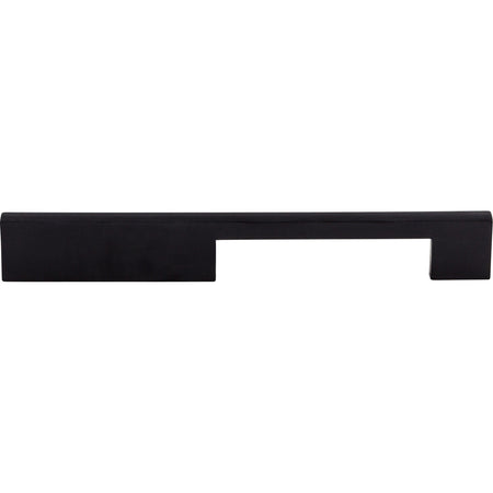 Top Knobs TK24BLK: 7" cc Sanctuary Linear Euro Bar Cabinet Pull - Flat Black