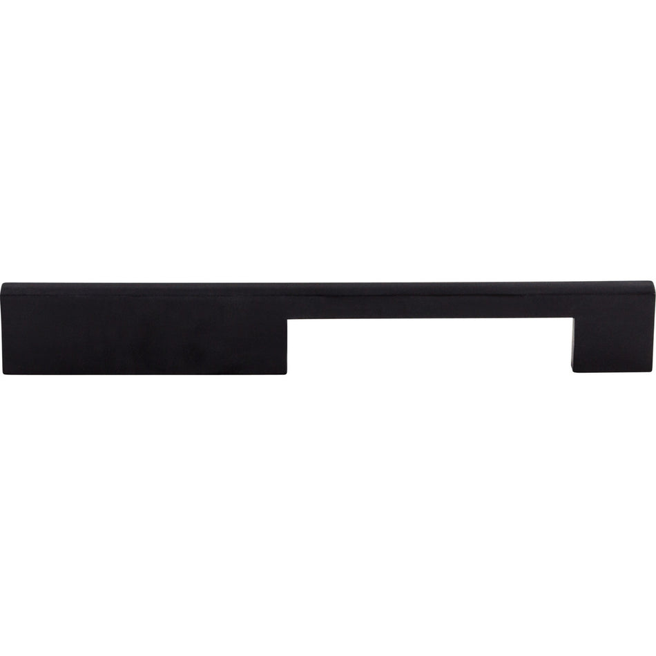 Top Knobs TK24BLK: 7" cc Sanctuary Linear Euro Bar Cabinet Pull - Flat Black