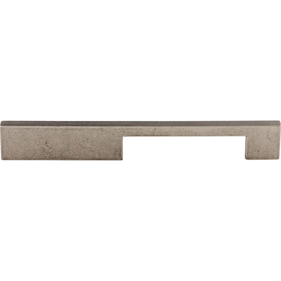 Top Knobs TK24PTA: 7" cc Sanctuary Linear Euro Bar Cabinet Pull - Pewter Antique