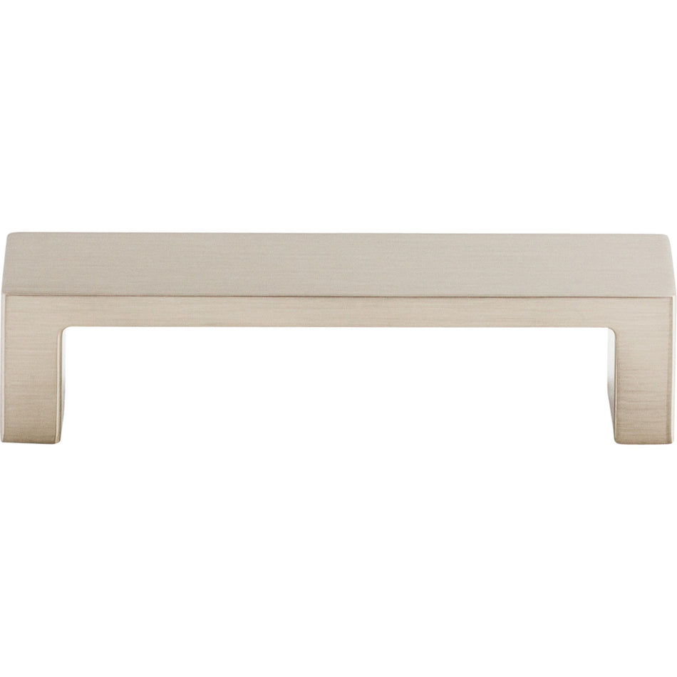 Top Knobs TK250BSN: 3-3/4" cc Modern Metro Flat Bar Cabinet Pull - Brushed Satin Nickel