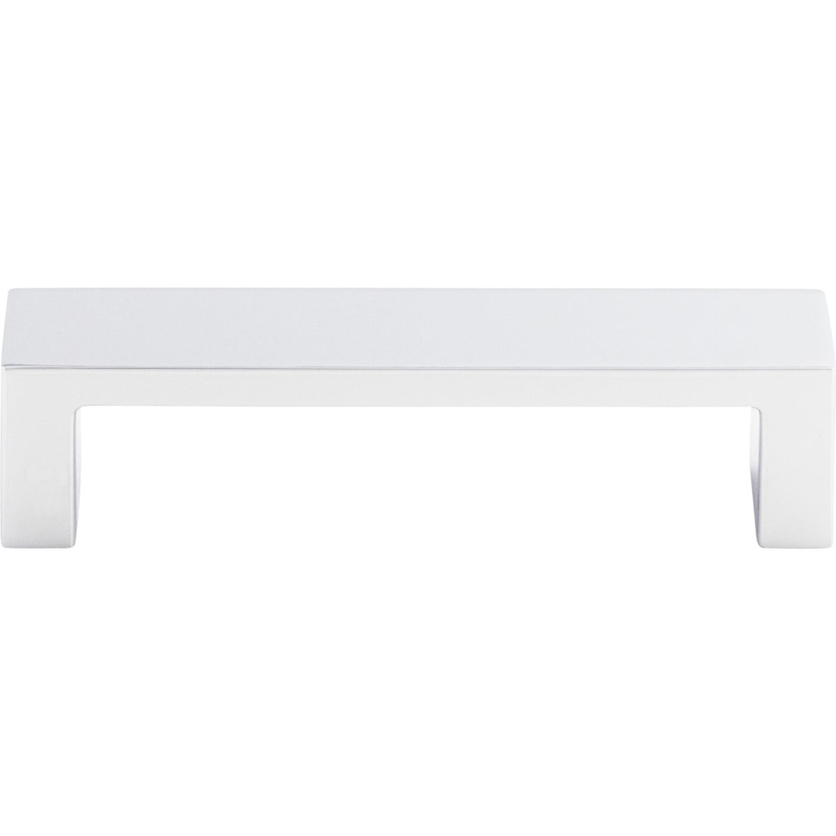 Top Knobs TK250PC: 3-3/4" cc Modern Metro Flat Bar Cabinet Pull - Polished Chrome