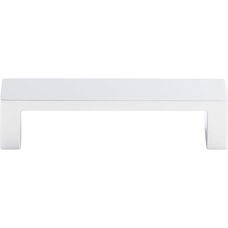 Top Knobs TK250PC: 3-3/4" cc Modern Metro Flat Bar Cabinet Pull - Polished Chrome