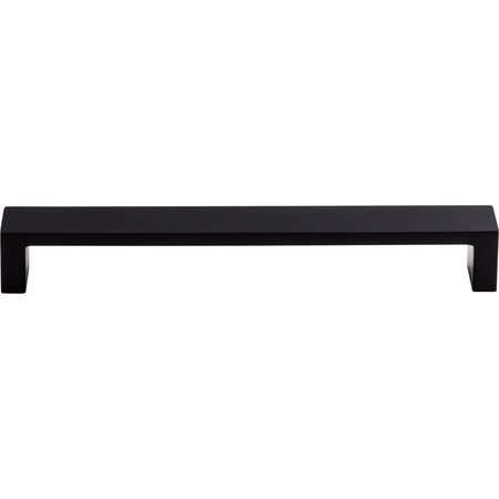 Top Knobs TK252BLK: 7" cc Modern Metro Flat Bar Cabinet Pull - Flat Black