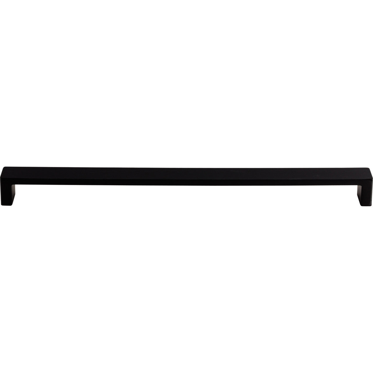 Top Knobs TK253BLK: 12" cc Modern Metro Flat Bar Cabinet Pull - Flat Black