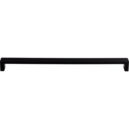 Top Knobs TK253BLK: 12" cc Modern Metro Flat Bar Cabinet Pull - Flat Black