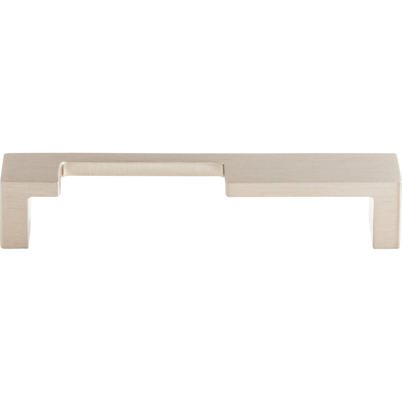 Top Knobs TK256BSN: 5" cc Modern Metro Notch Flat Bar Cabinet Pull - Brushed Satin Nickel