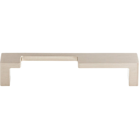 Top Knobs TK256BSN: 5" cc Modern Metro Notch Flat Bar Cabinet Pull - Brushed Satin Nickel