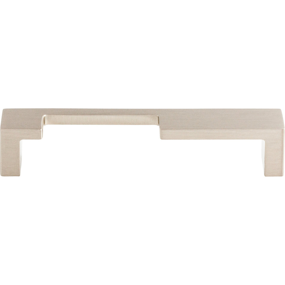 Top Knobs TK256BSN: 5" cc Modern Metro Notch Flat Bar Cabinet Pull - Brushed Satin Nickel