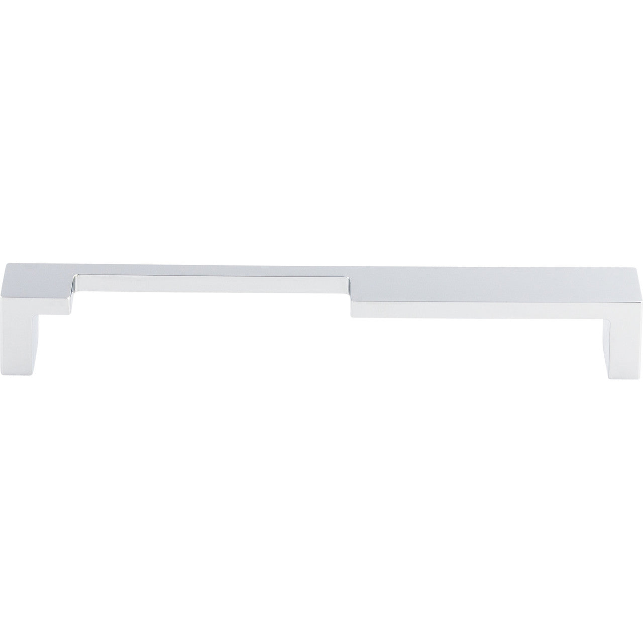 Top Knobs TK257PC: 7" cc Modern Metro Notch Flat Bar Cabinet Pull - Polished Chrome