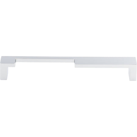 Top Knobs TK257PC: 7" cc Modern Metro Notch Flat Bar Cabinet Pull - Polished Chrome