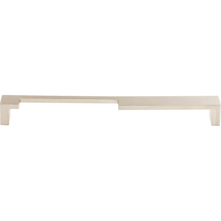Top Knobs TK258BSN: 9" cc Modern Metro Notch Flat Bar Cabinet Pull - Brushed Satin Nickel