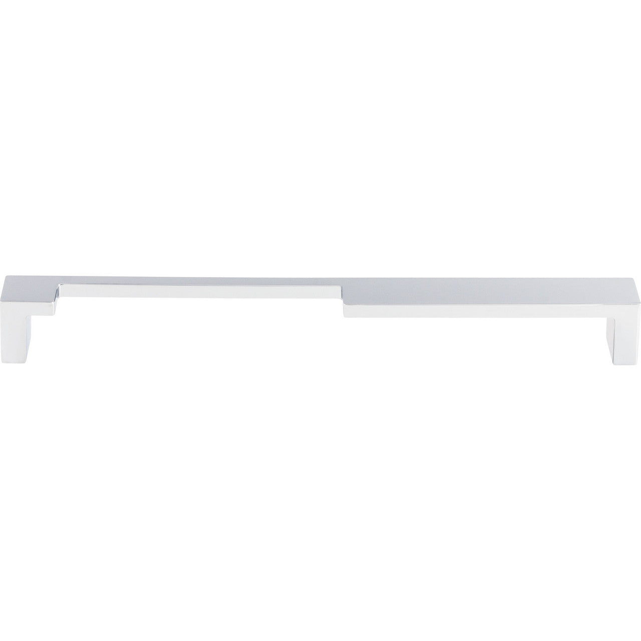 Top Knobs TK258PC: 9" cc Modern Metro Notch Flat Bar Cabinet Pull - Polished Chrome