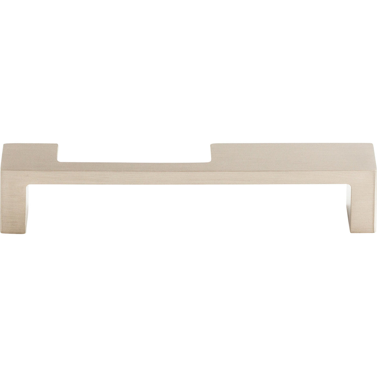 Top Knobs TK259BSN: 5" cc Modern Metro Notch Flat Bar Cabinet Pull - Brushed Satin Nickel