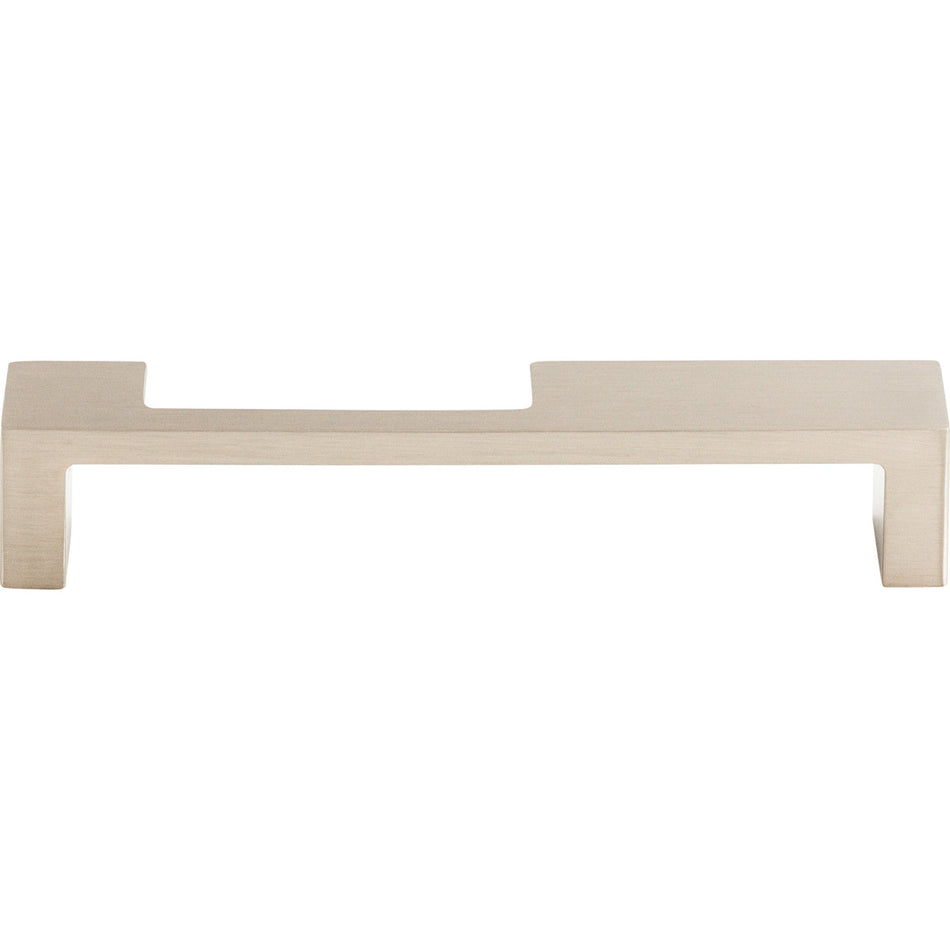 Top Knobs TK259BSN: 5" cc Modern Metro Notch Flat Bar Cabinet Pull - Brushed Satin Nickel