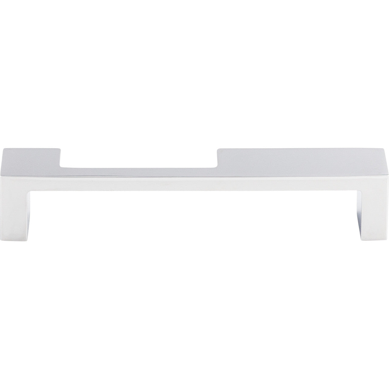 Top Knobs TK259PC: 5" cc Modern Metro Notch Flat Bar Cabinet Pull - Polished Chrome