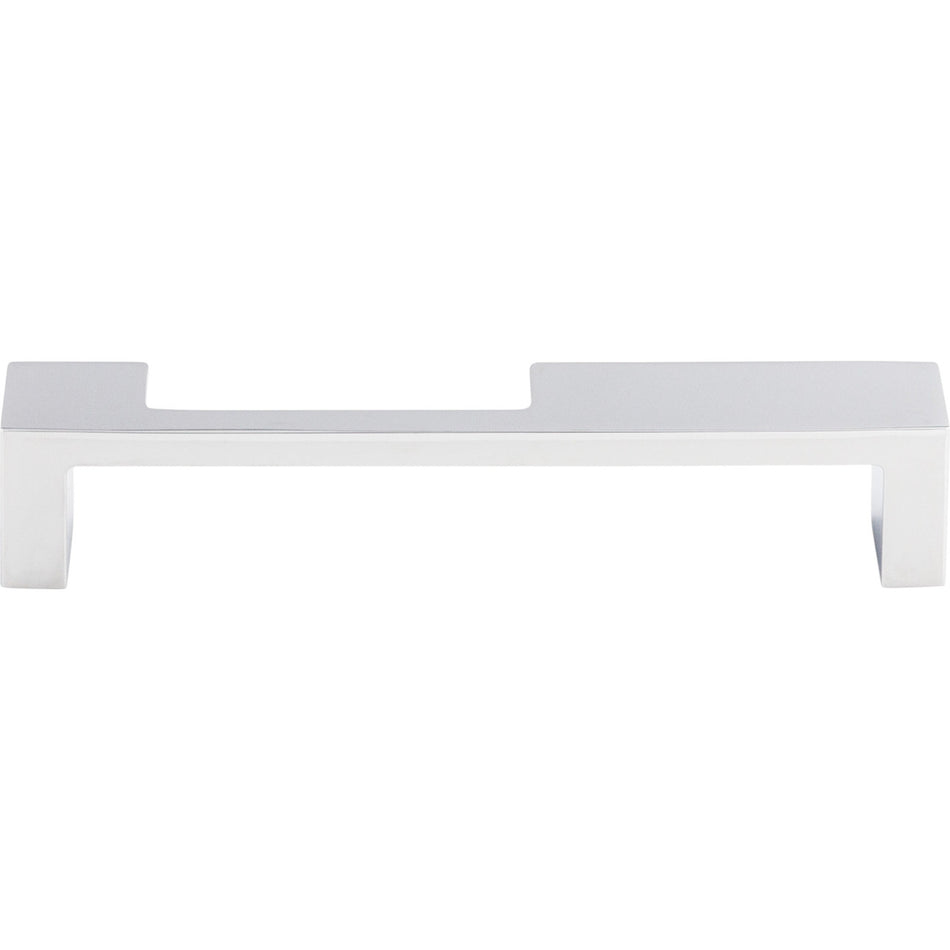 Top Knobs TK259PC: 5" cc Modern Metro Notch Flat Bar Cabinet Pull - Polished Chrome