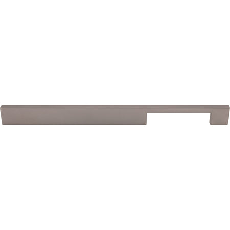 Top Knobs TK25AG: 12" cc Sanctuary Linear Euro Bar Cabinet Pull - Ash Gray
