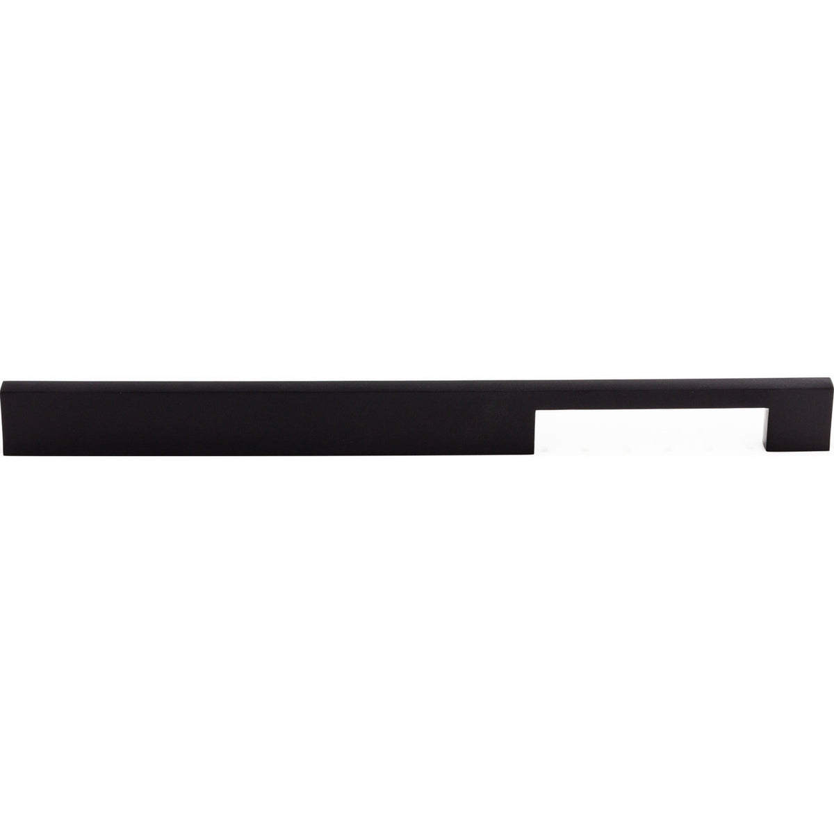 Top Knobs TK25BLK: 12" cc Sanctuary Linear Euro Bar Cabinet Pull - Flat Black