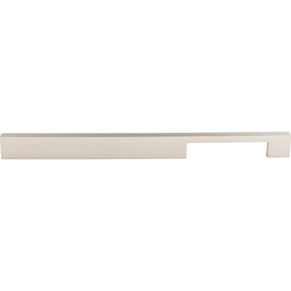 Top Knobs TK25BSN: 12" cc Sanctuary Linear Euro Bar Cabinet Pull - Brushed Satin Nickel