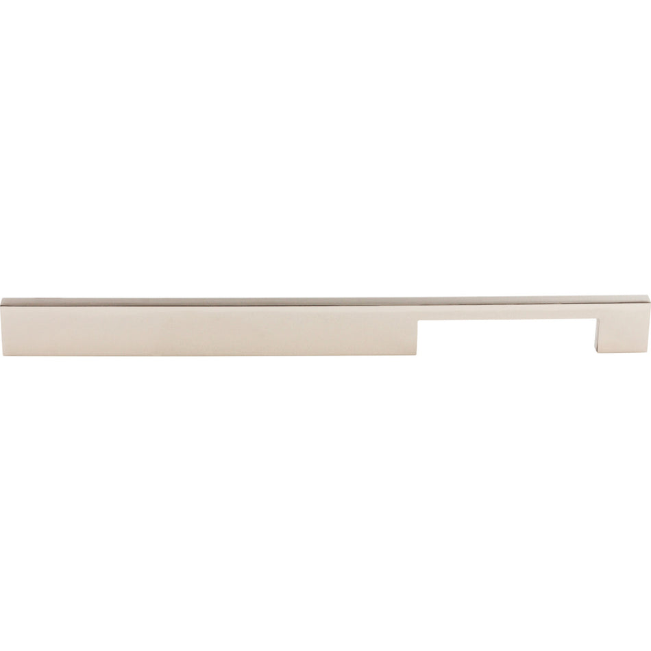 Top Knobs TK25PN: 12" cc Sanctuary Linear Euro Bar Cabinet Pull - Polished Nickel