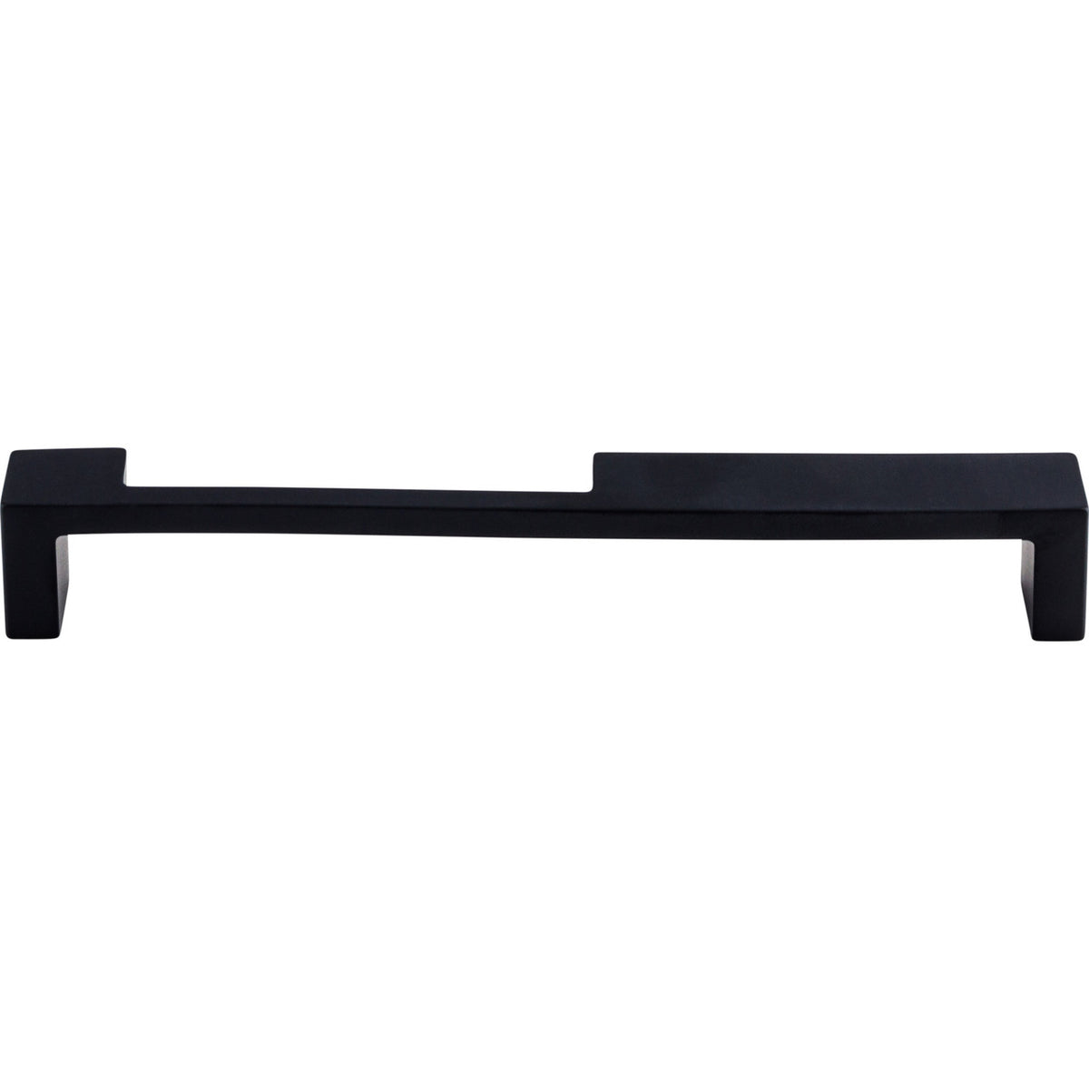 Top Knobs TK260BLK: 7" cc Modern Metro Notch Flat Bar Cabinet Pull - Flat Black