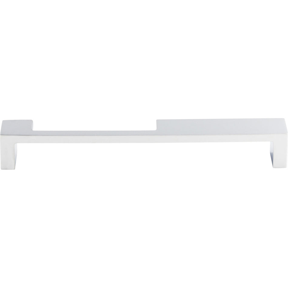 Top Knobs TK260PC: 7" cc Modern Metro Notch Flat Bar Cabinet Pull - Polished Chrome