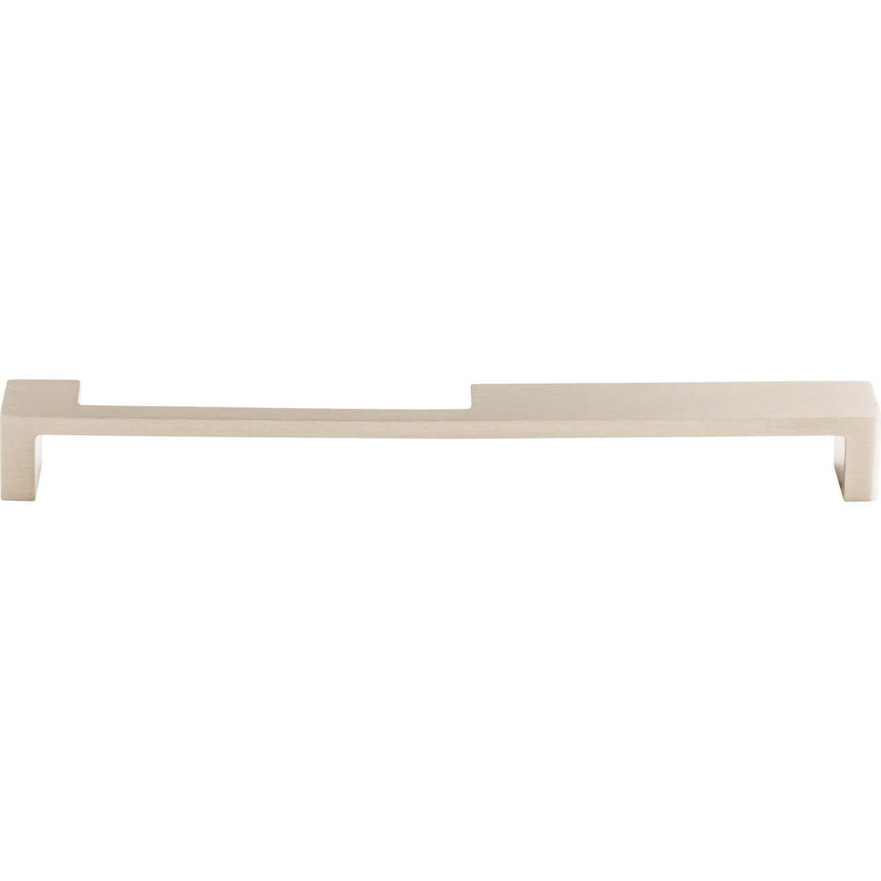 Top Knobs TK261BSN: 9" cc Modern Metro Notch Flat Bar Cabinet Pull - Brushed Satin Nickel