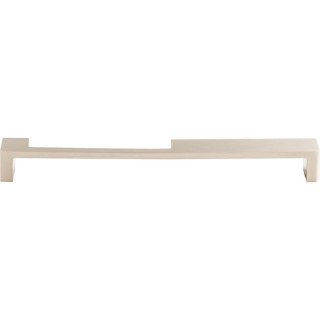 Top Knobs TK261BSN: 9" cc Modern Metro Notch Flat Bar Cabinet Pull - Brushed Satin Nickel