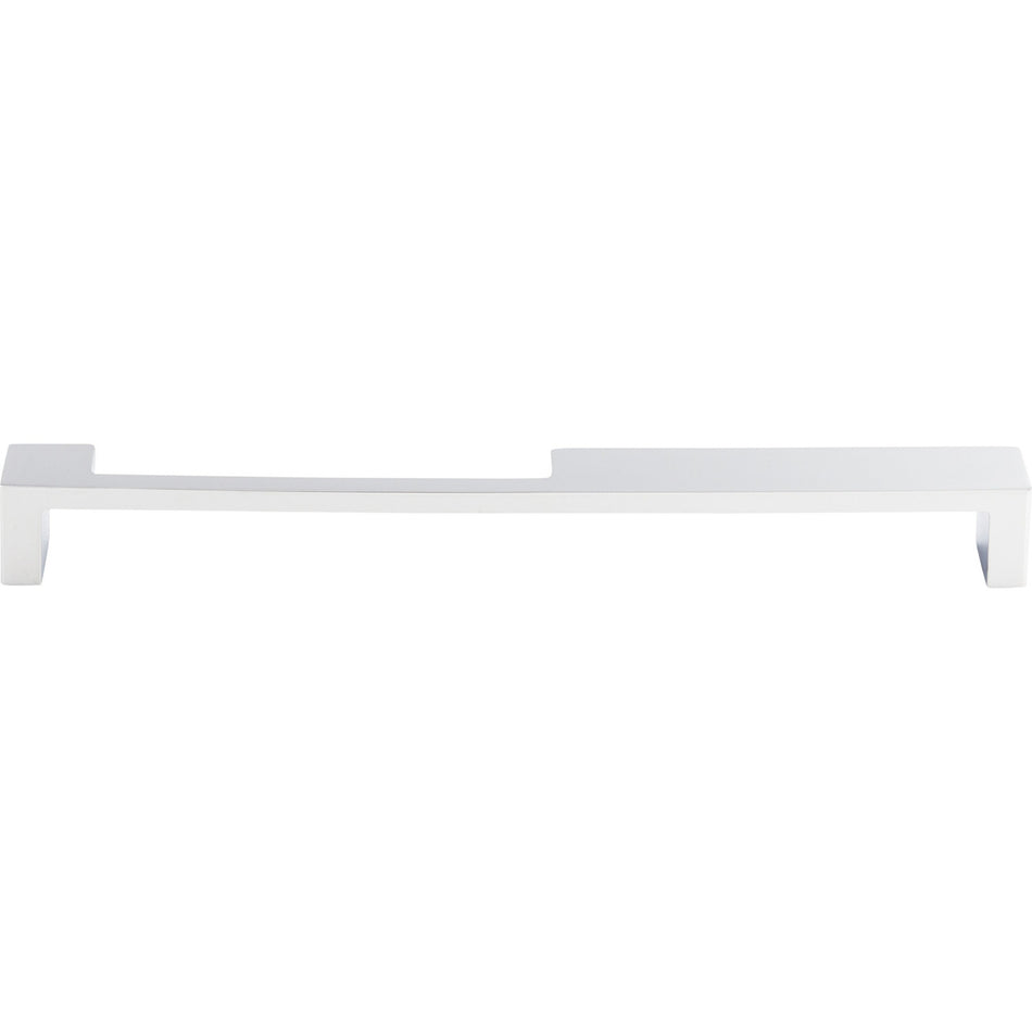 Top Knobs TK261PC: 9" cc Modern Metro Notch Flat Bar Cabinet Pull - Polished Chrome