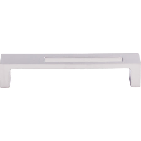 Top Knobs TK266ALU: 5" cc Modern Metro Slot Flat Bar Cabinet Pull - Aluminum