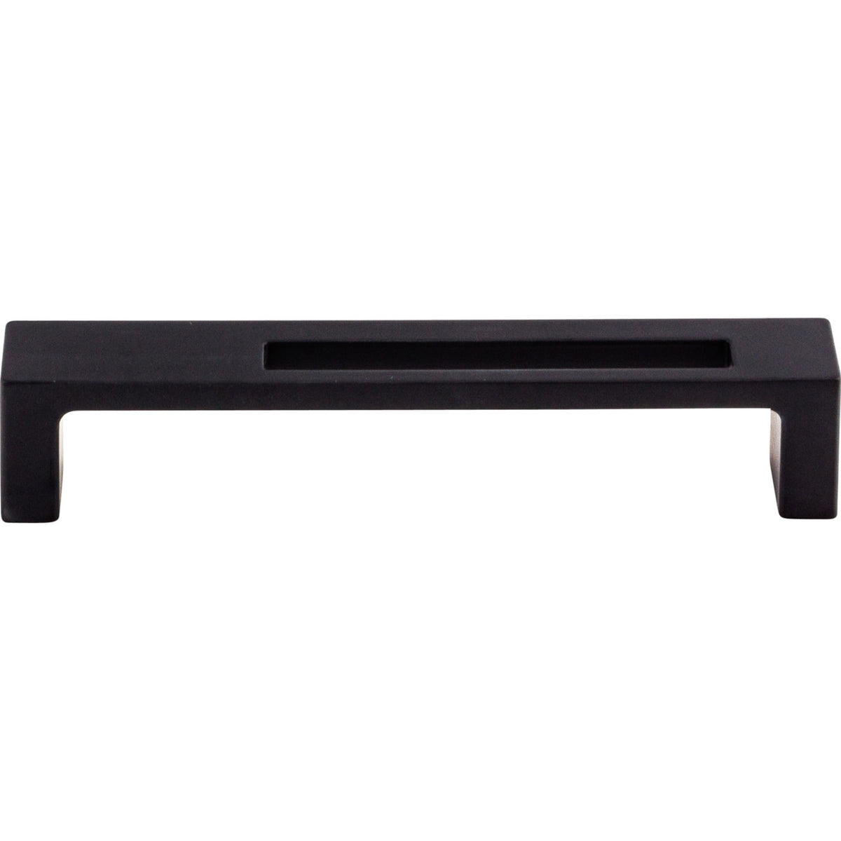 Top Knobs TK266BLK: 5" cc Modern Metro Slot Flat Bar Cabinet Pull - Flat Black