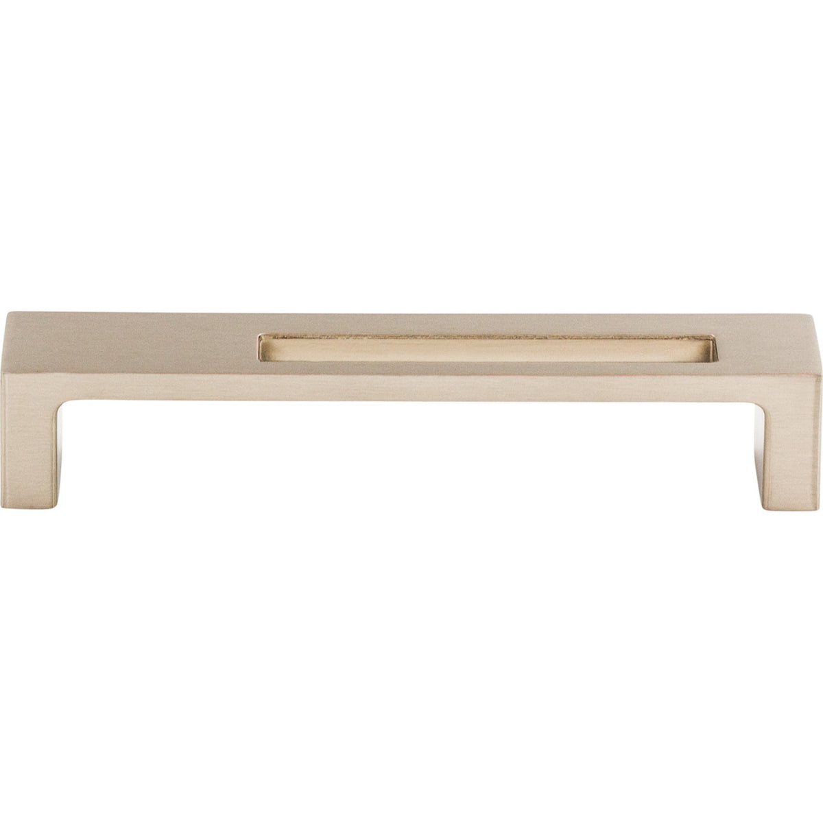Top Knobs TK266BSN: 5" cc Modern Metro Slot Flat Bar Cabinet Pull - Brushed Satin Nickel