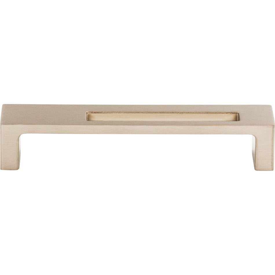 Top Knobs TK266BSN: 5" cc Modern Metro Slot Flat Bar Cabinet Pull - Brushed Satin Nickel