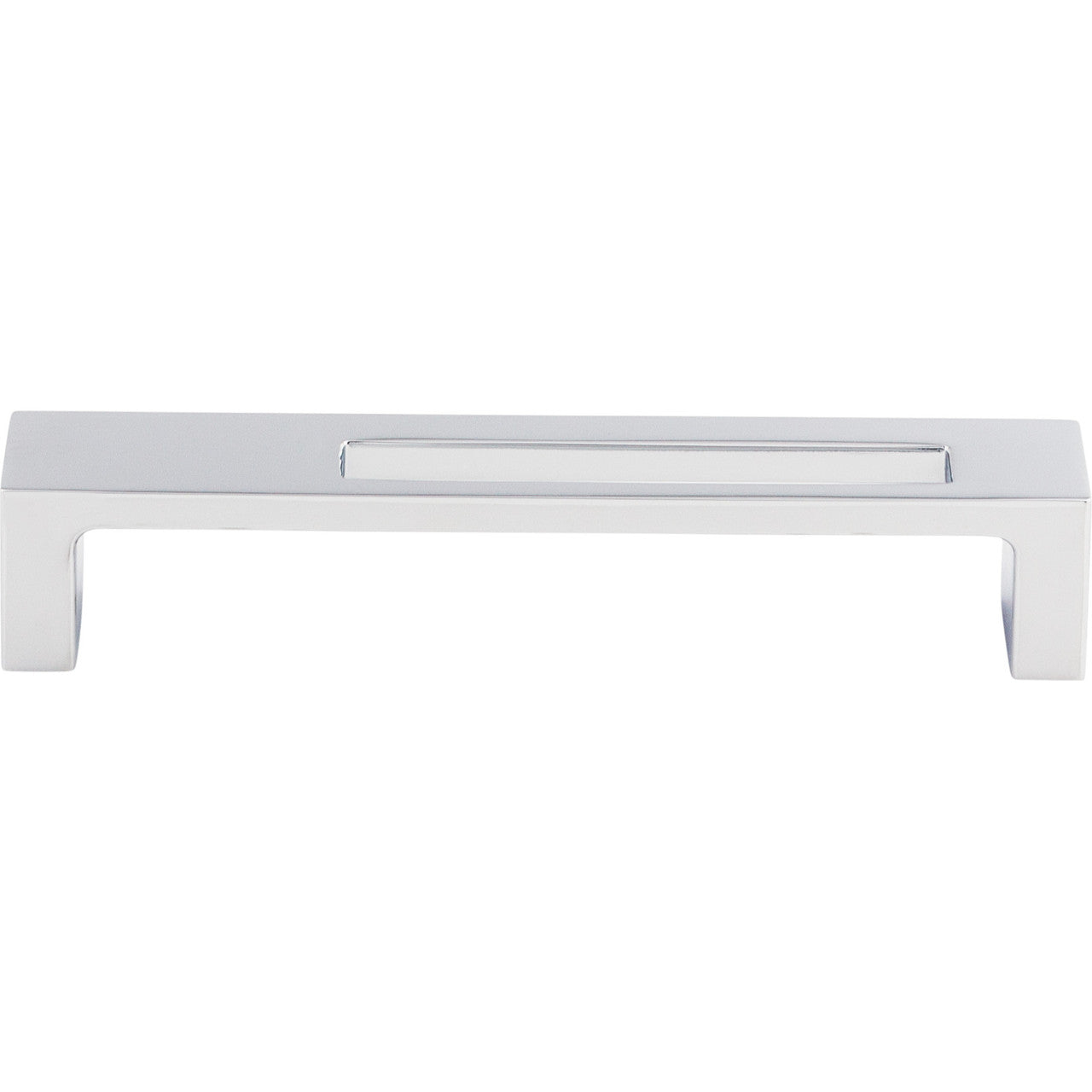 Top Knobs TK266PC: 5" cc Modern Metro Slot Flat Bar Cabinet Pull - Polished Chrome