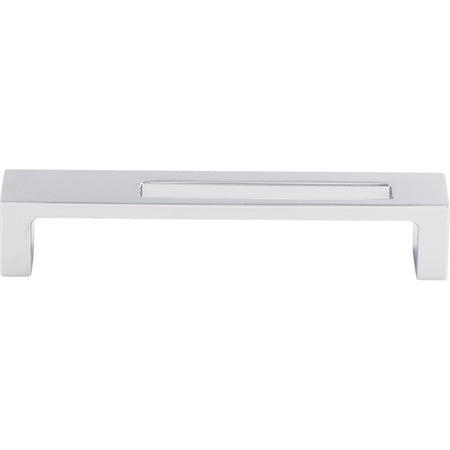 Top Knobs TK266PC: 5" cc Modern Metro Slot Flat Bar Cabinet Pull - Polished Chrome