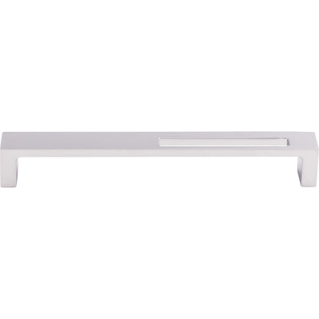 Top Knobs TK267ALU: 7" cc Modern Metro Slot Flat Bar Cabinet Pull - Aluminum