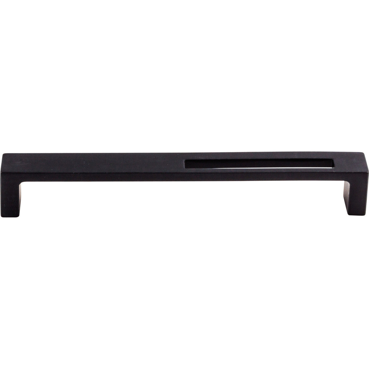 Top Knobs TK267BLK: 7" cc Modern Metro Slot Flat Bar Cabinet Pull - Flat Black