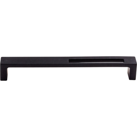 Top Knobs TK267BLK: 7" cc Modern Metro Slot Flat Bar Cabinet Pull - Flat Black