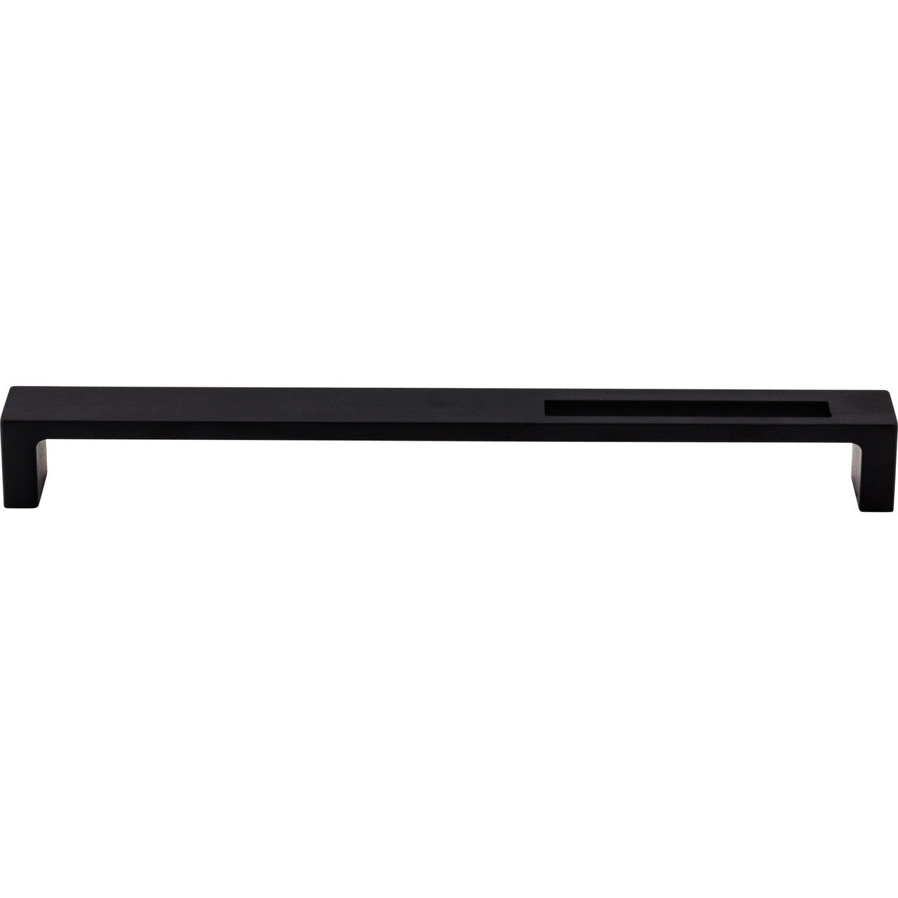 Top Knobs TK268BLK: 9" cc Modern Metro Flat Bar Cabinet Pull - Flat Black