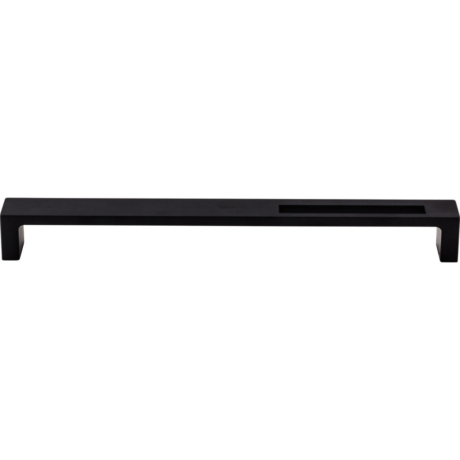 Top Knobs TK268BLK: 9" cc Modern Metro Flat Bar Cabinet Pull - Flat Black