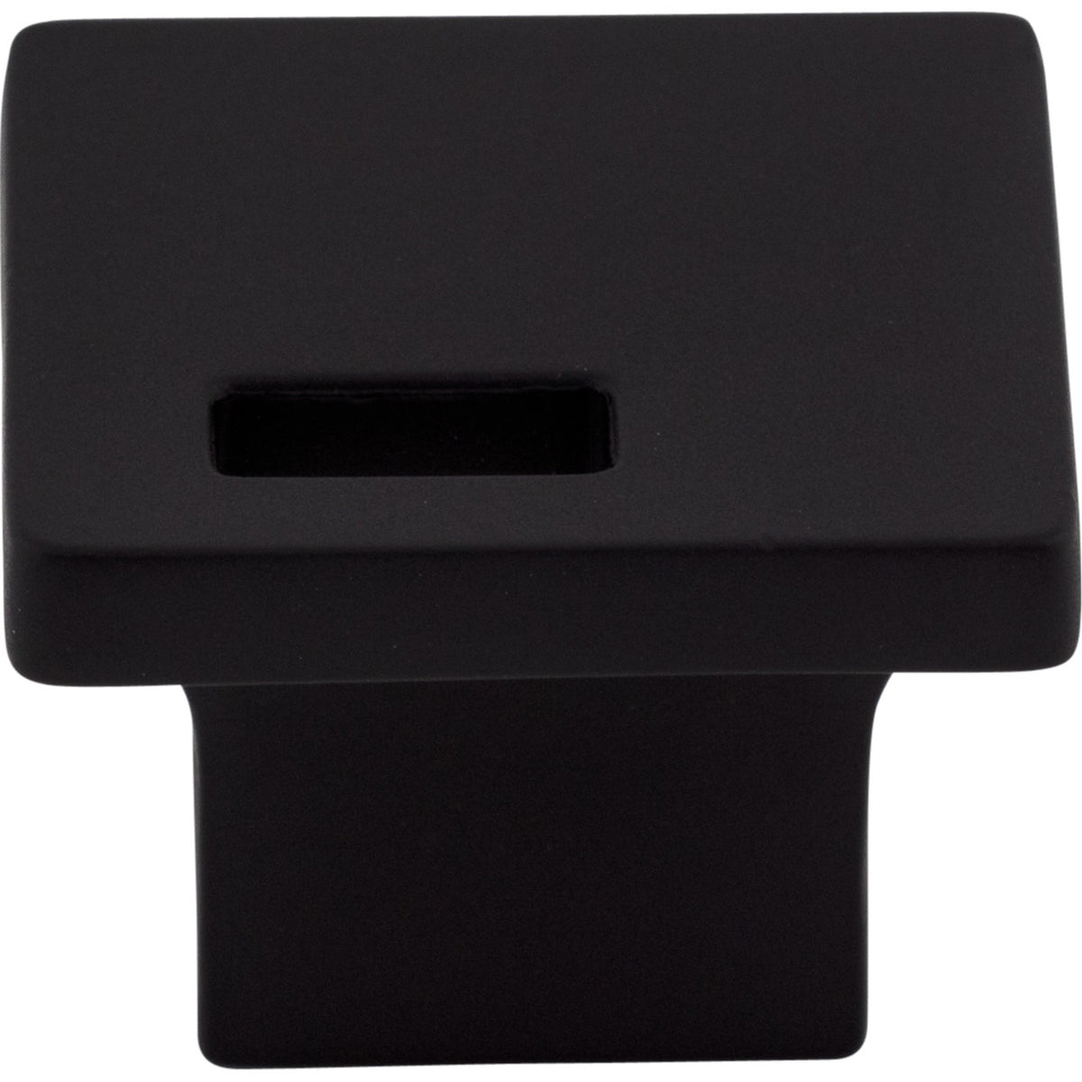 Top Knobs TK269BLK: 1-1/4" Modern Metro Slot Square Cabinet Knob - Flat Black