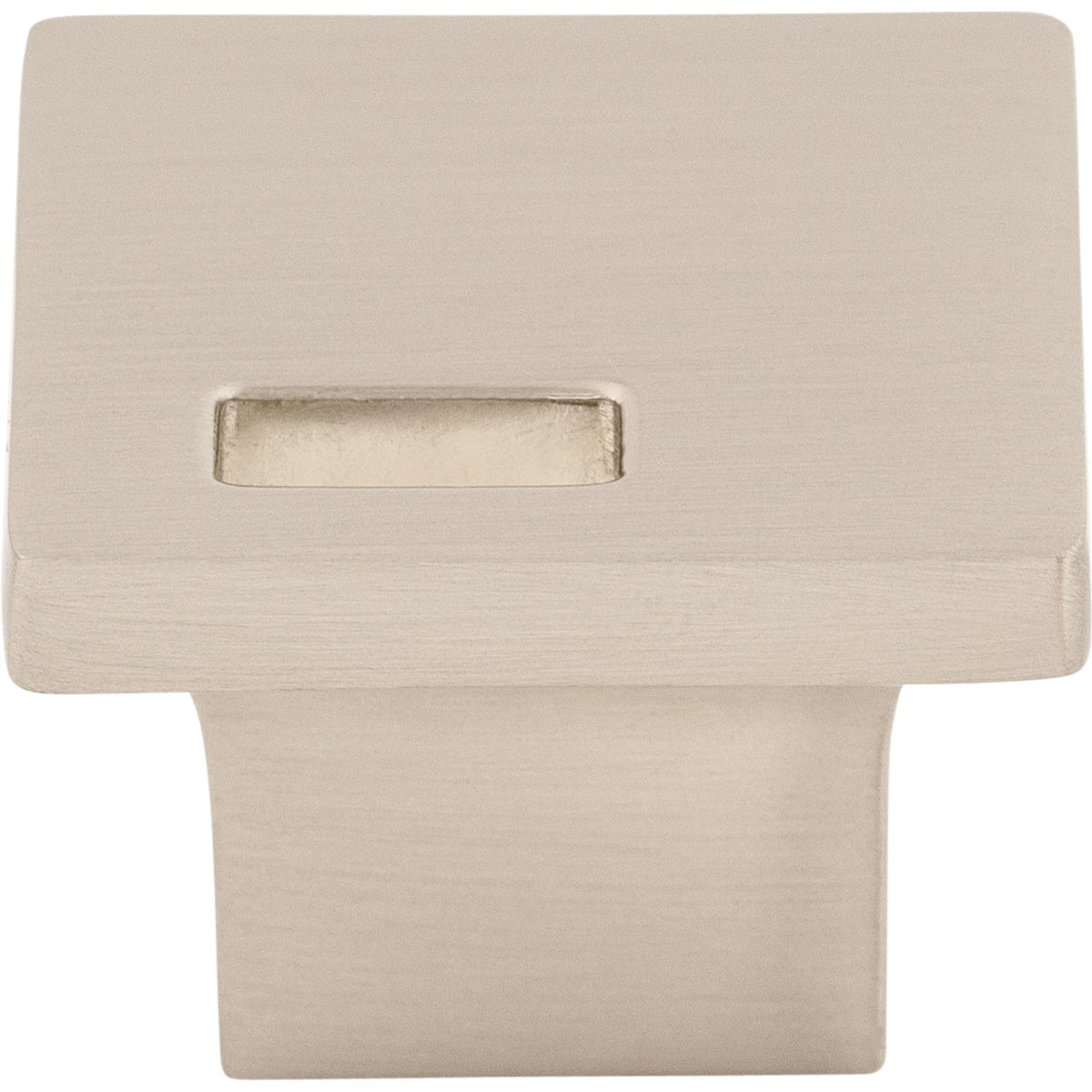 Top Knobs TK269BSN: 1-1/4" Modern Metro Slot Square Cabinet Knob - Brushed Satin Nickel