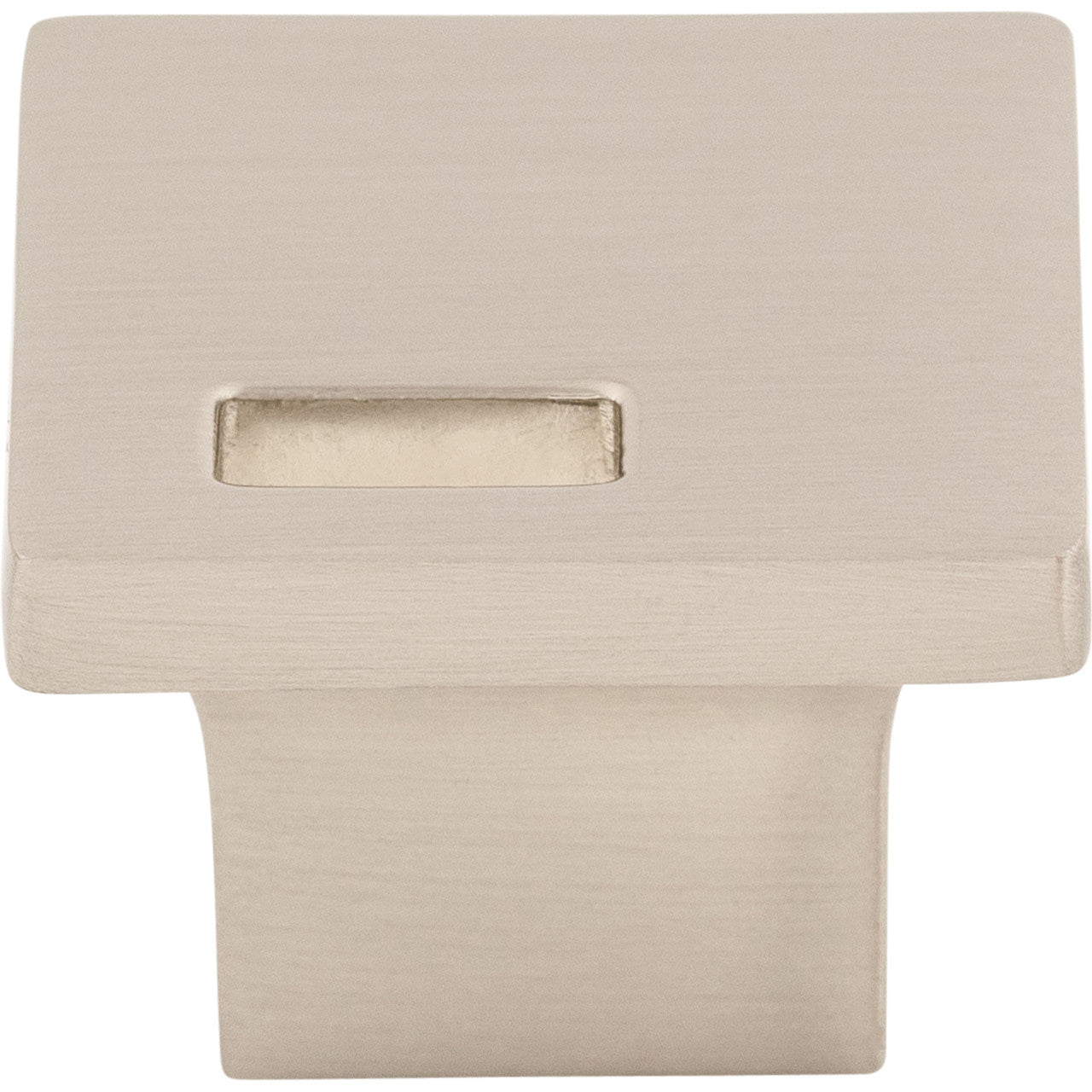Top Knobs TK269BSN: 1-1/4" Modern Metro Slot Square Cabinet Knob - Brushed Satin Nickel