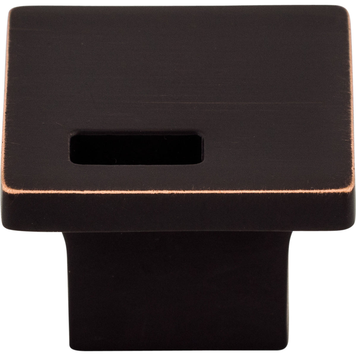 Top Knobs TK269TB: 1-1/4" Modern Metro Slot Square Cabinet Knob - Tuscan Bronze