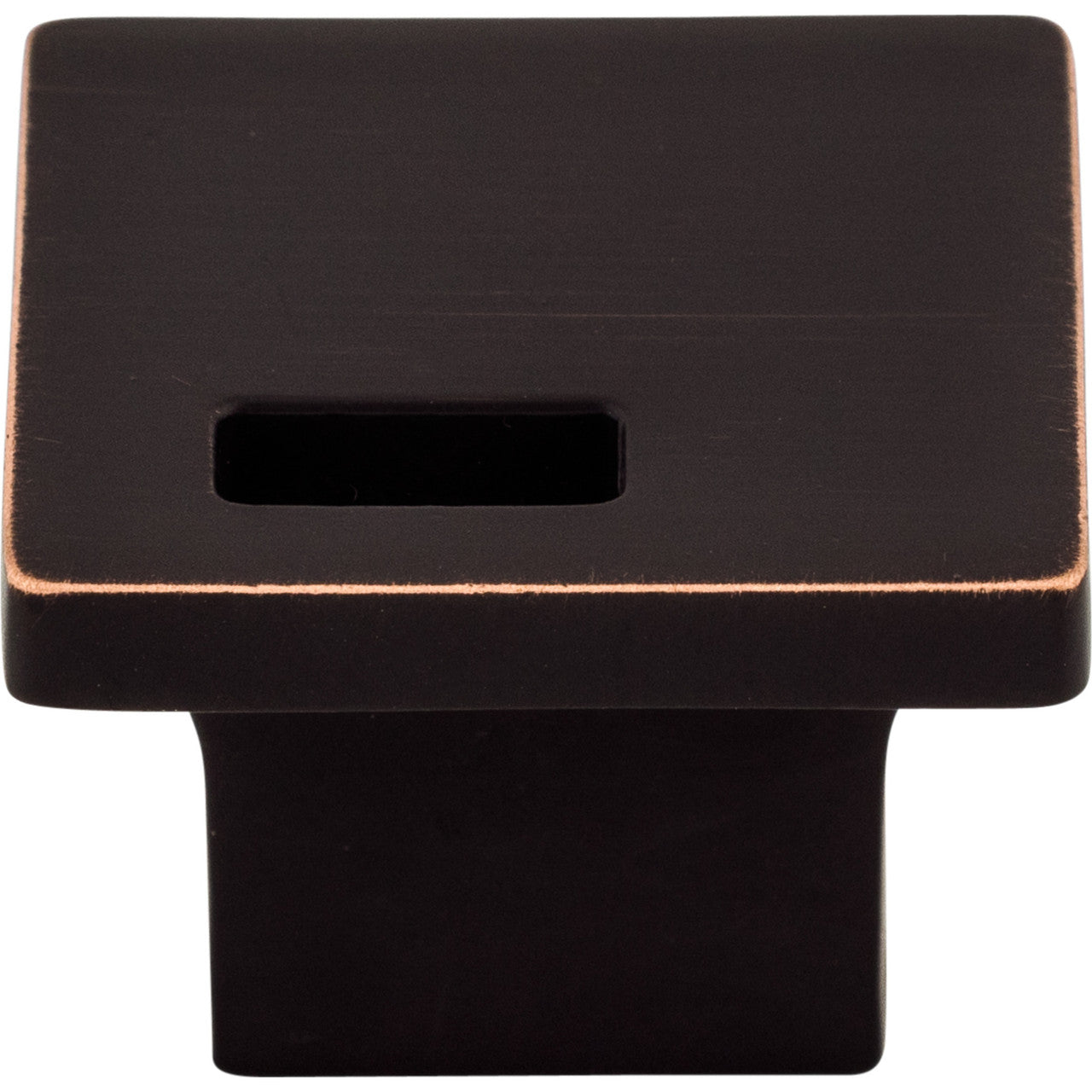 Top Knobs TK269TB: 1-1/4" Modern Metro Slot Square Cabinet Knob - Tuscan Bronze