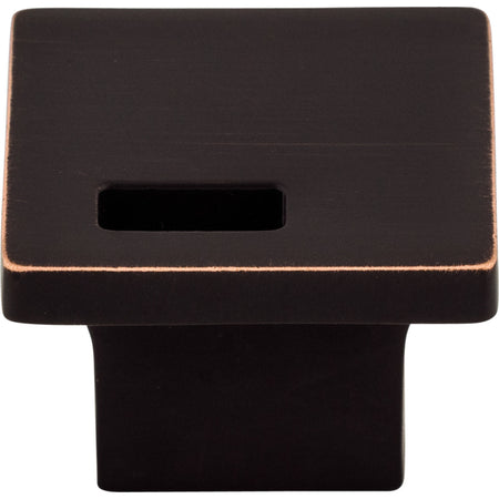 Top Knobs TK269TB: 1-1/4" Modern Metro Slot Square Cabinet Knob - Tuscan Bronze