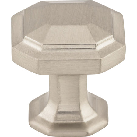 Top Knobs TK286BSN: 1-1/8" Emerald Square Cabinet Knob - Brushed Satin Nickel