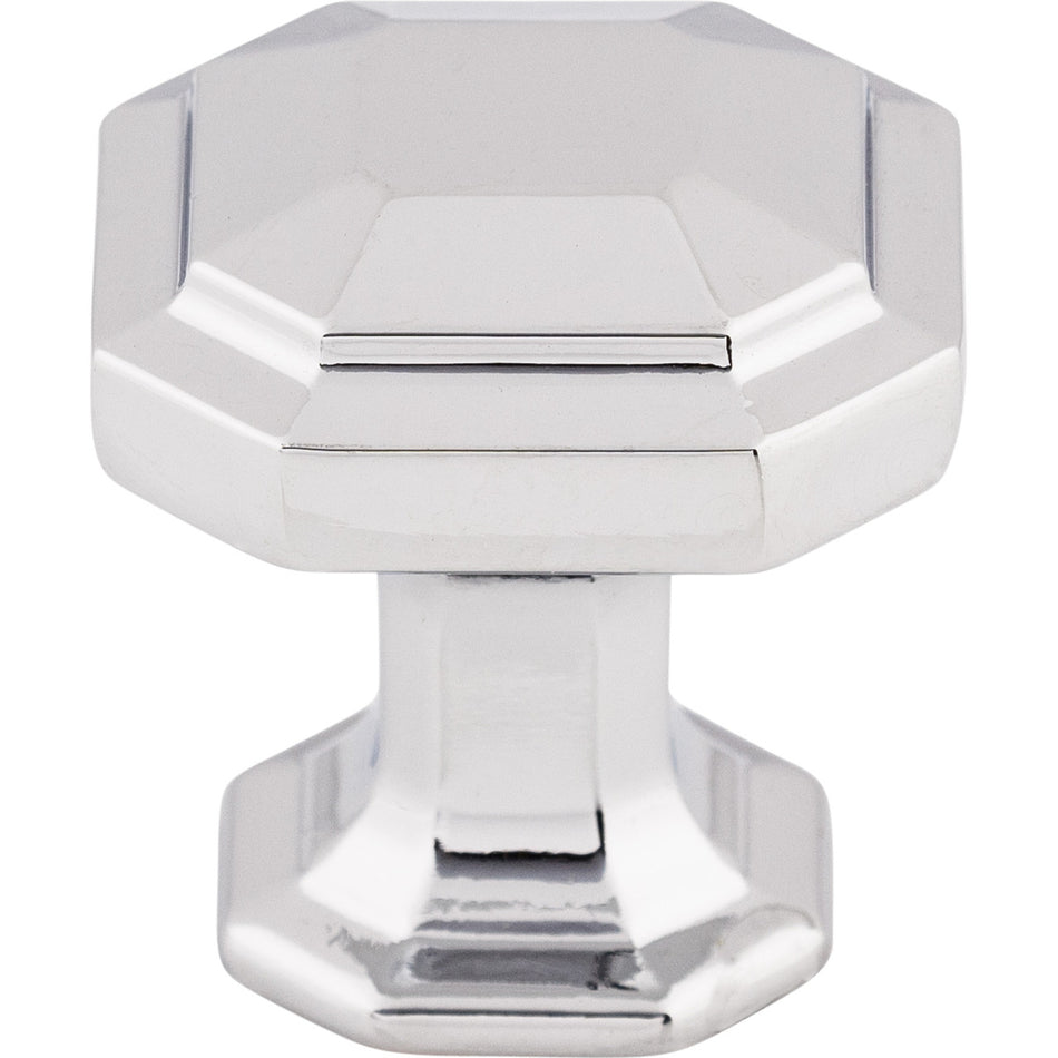 Top Knobs TK286PC: 1-1/8" Emerald Square Cabinet Knob - Polished Chrome