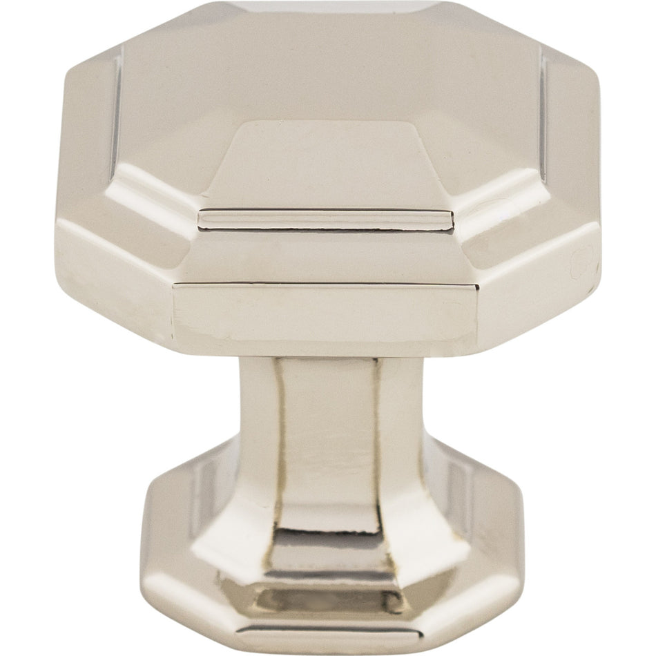 Top Knobs TK286PN: 1-1/8" Emerald Square Cabinet Knob - Polished Nickel