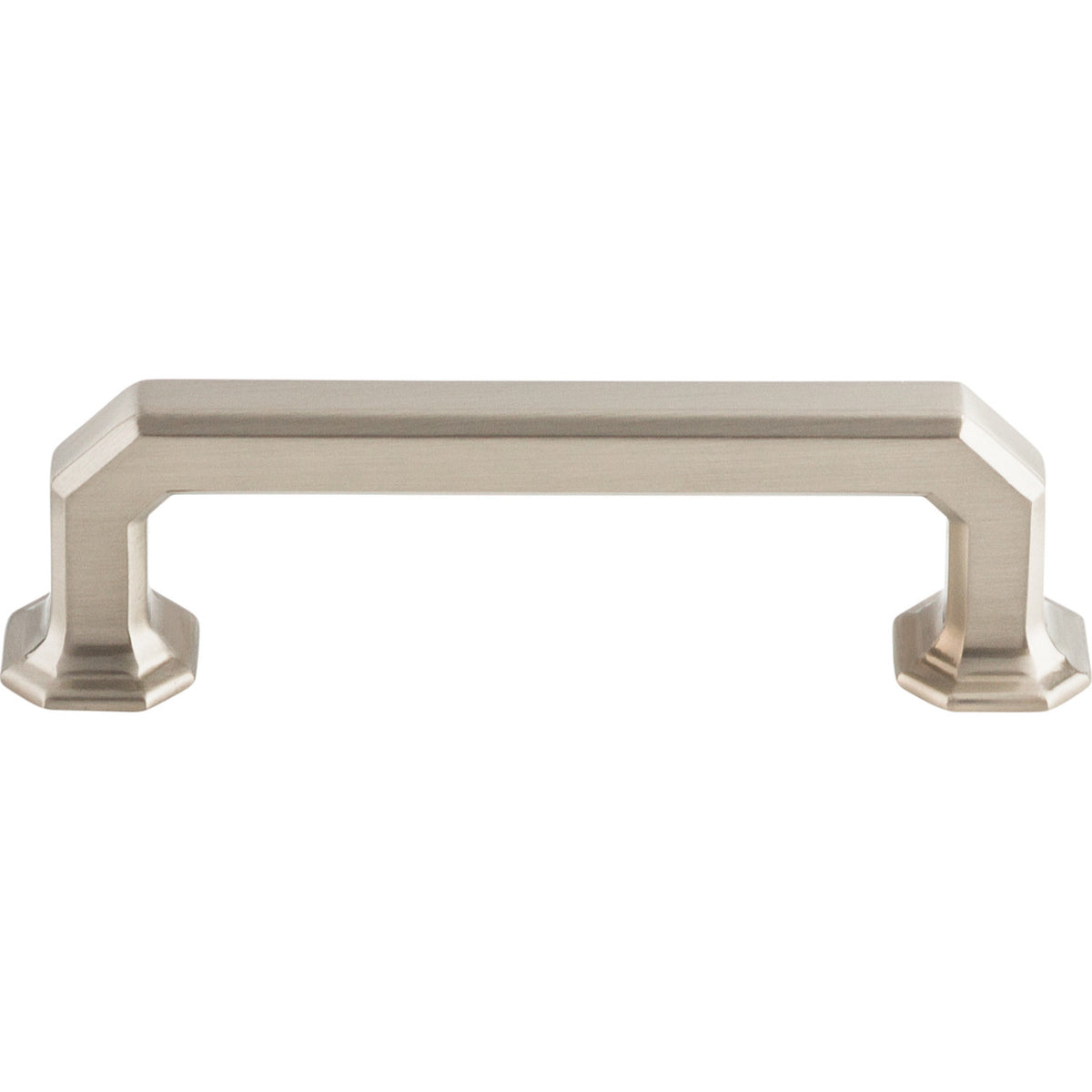 Top Knobs TK287BSN: 3-3/4" cc Emerald Square Bar Cabinet Pull - Brushed Satin Nickel
